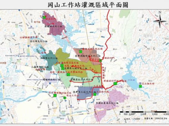 岡山灌區平面圖
